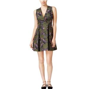 RACHEL Rachel Roy Olive Floral Mini Dress